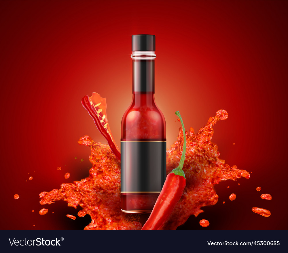 Hot sauce product Royalty Free Vector Image - VectorStock