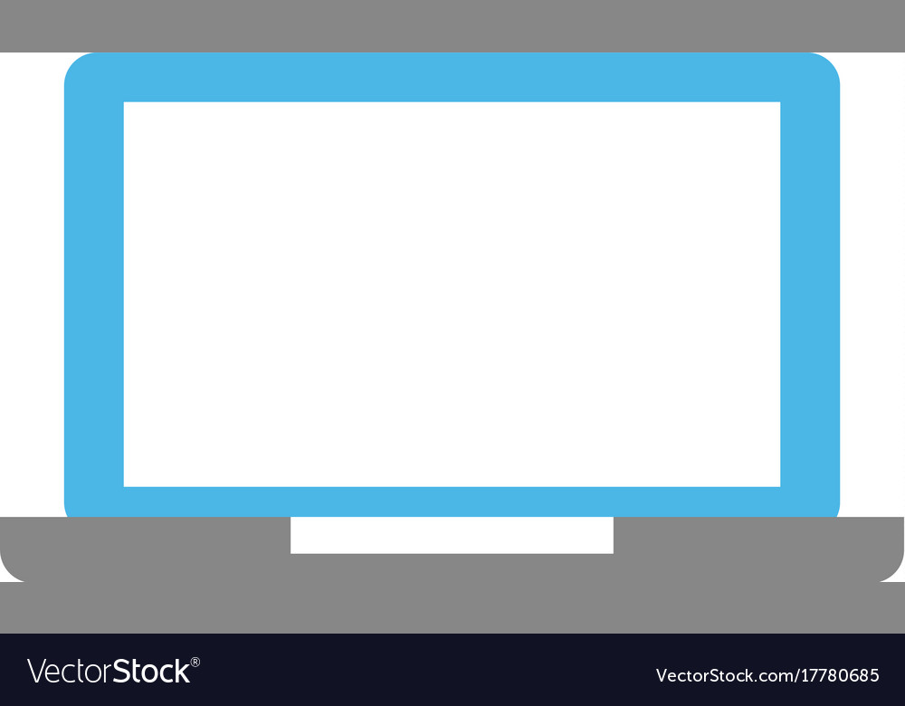 Laptop computer with blank screen icon image Vector Image