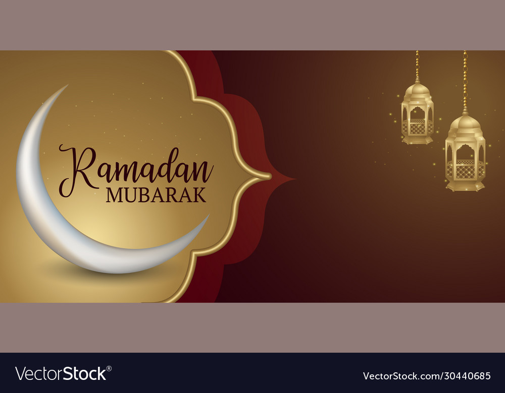 Ramadan kareem islamic banner background design Vector Image