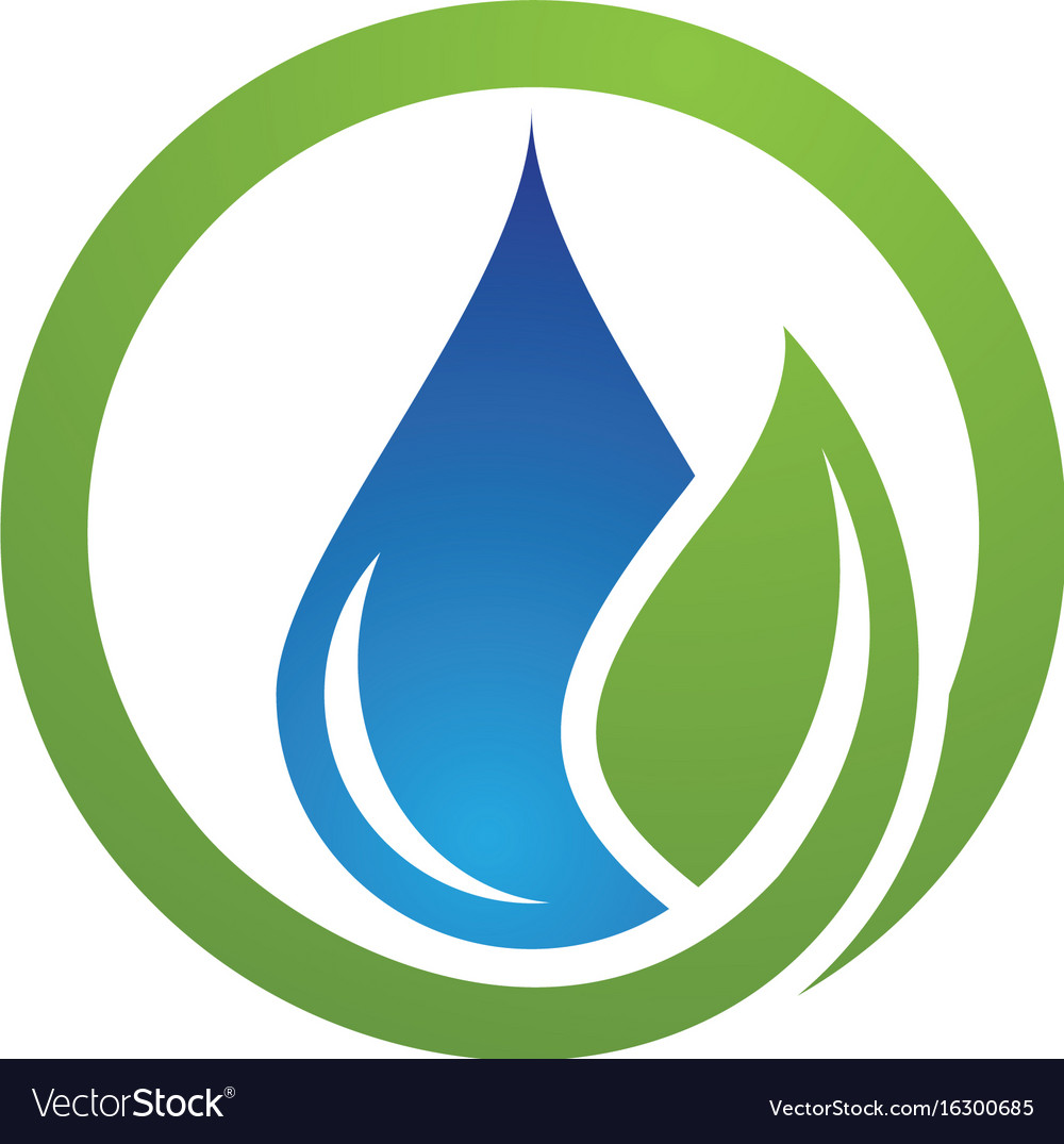 Water drop logo template design Royalty Free Vector Image