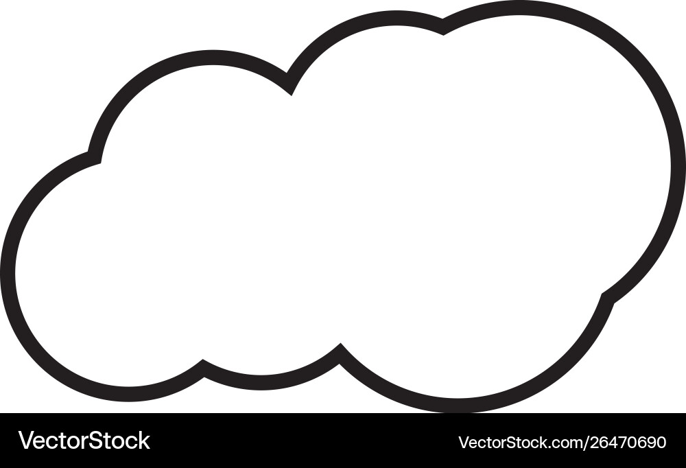 Cloud template Royalty Free Vector Image - VectorStock
