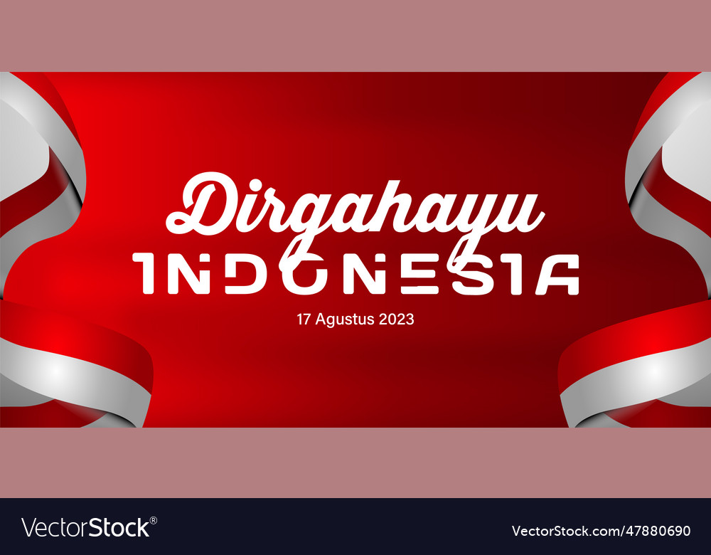 Indonesia independence day celebration theme Vector Image
