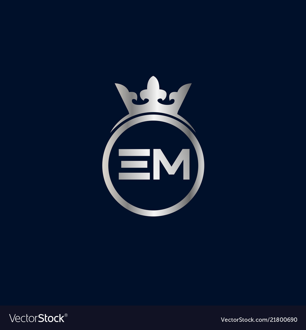 Initial letter em logo template design Royalty Free Vector