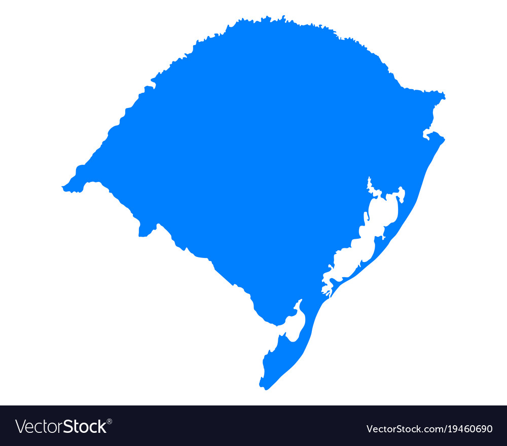 Map Of Rio Grande Do Sul Royalty Free Vector Image