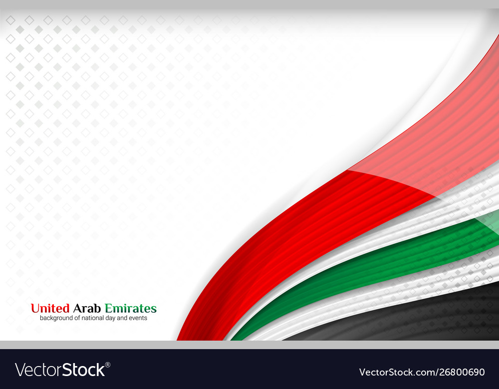 National flag united arab emirates background Vector Image