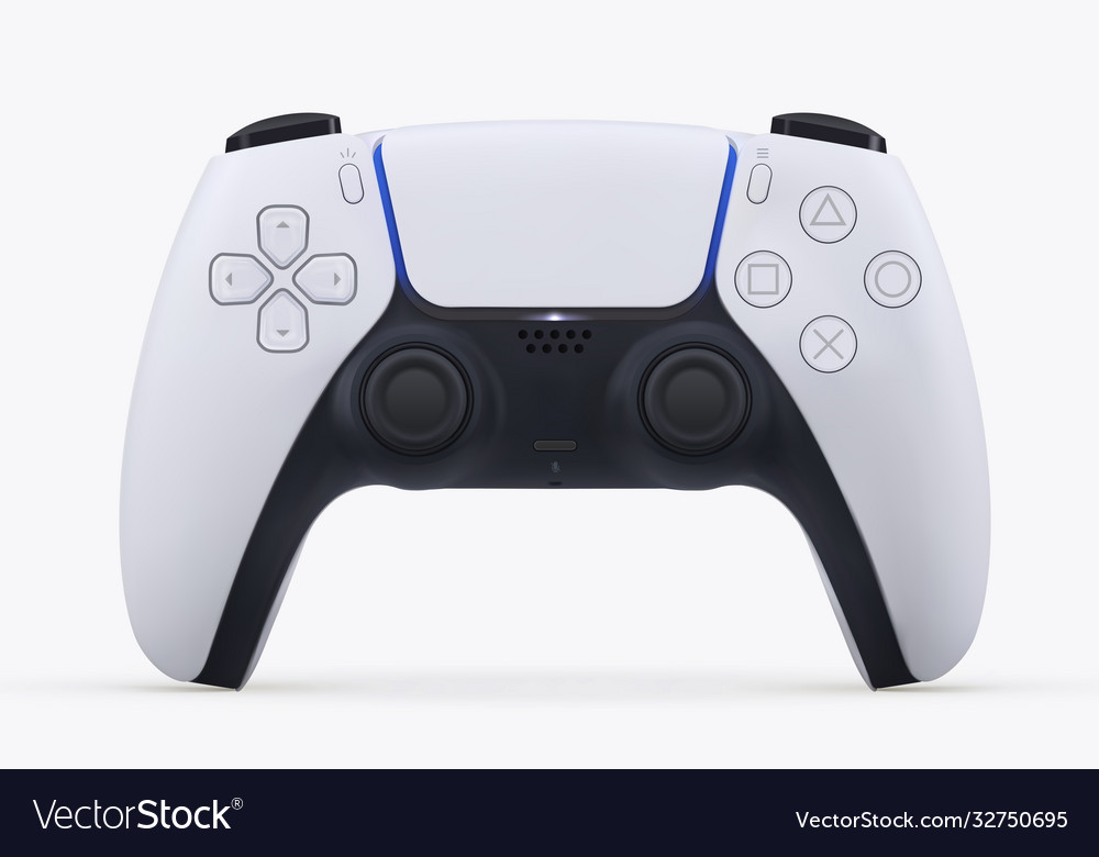 Play station realistic gamepad controller vector image Play station realistic gamepad controller