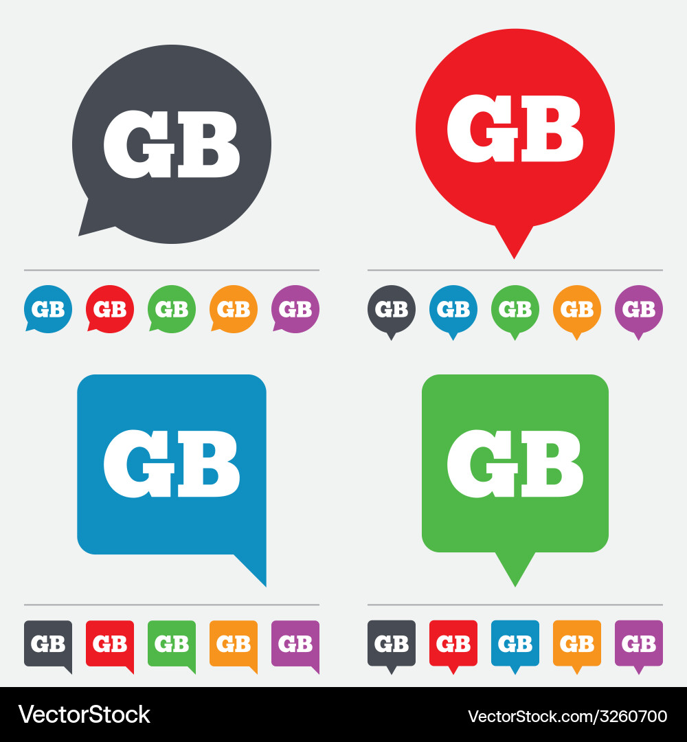 British language sign icon gb translation Vector Image