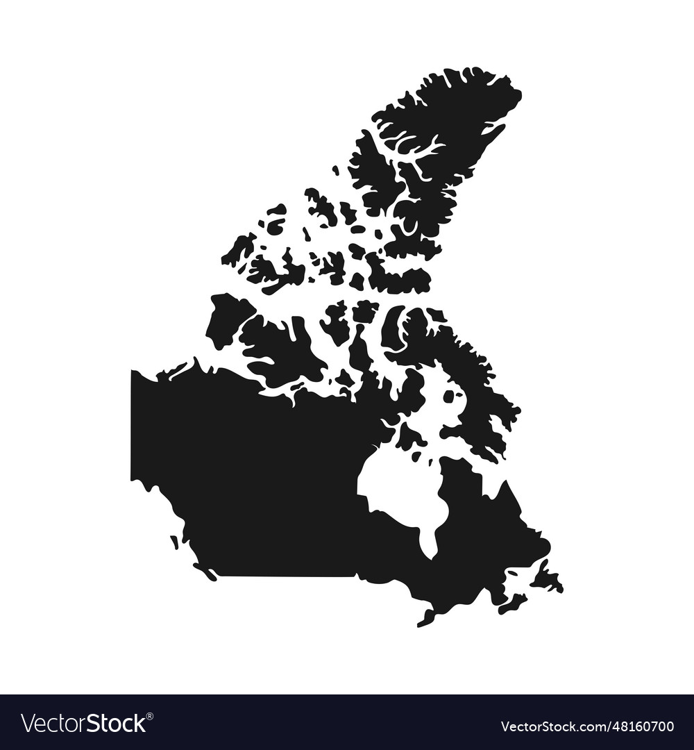 Canada map icon Royalty Free Vector Image - VectorStock