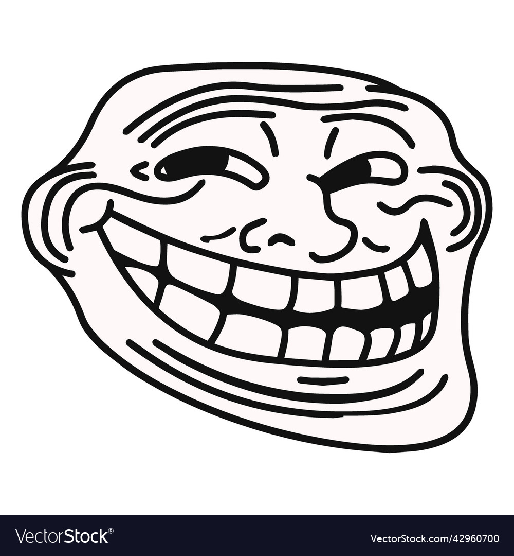 Troll Face Outline PNG Transparent Images Free Download, Vector Files