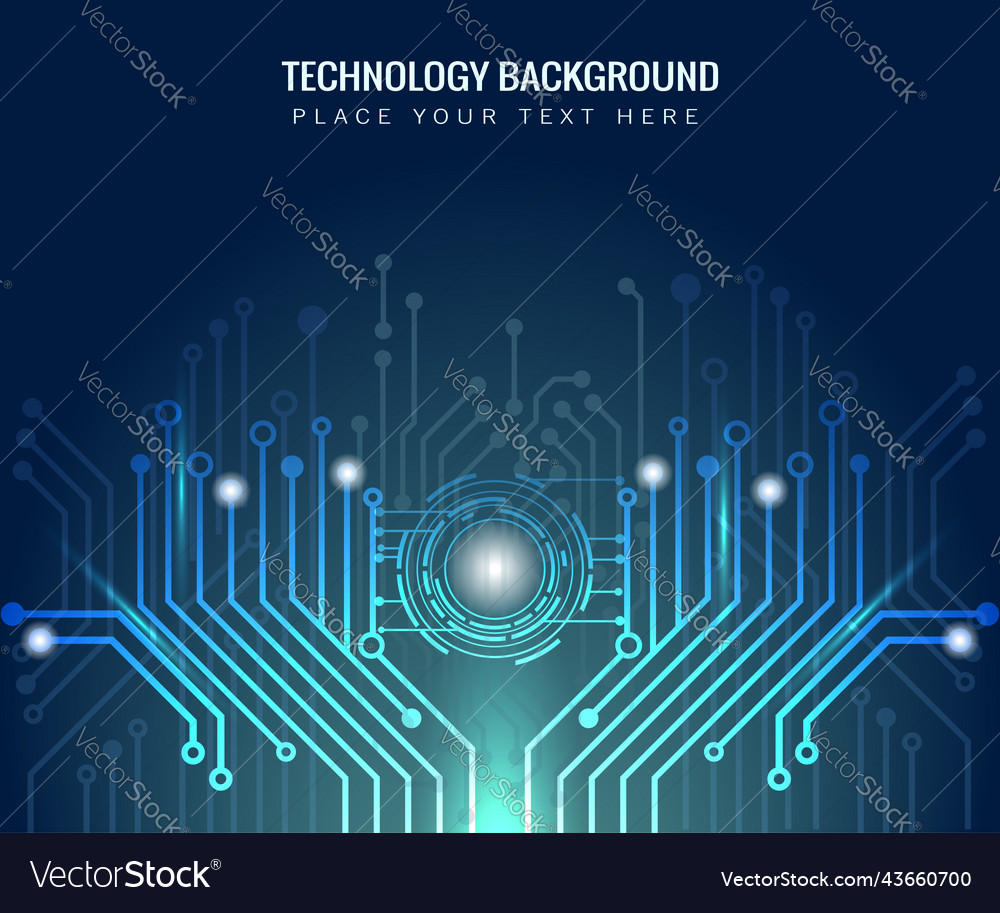 Digital abstract circle over dark blue background Vector Image