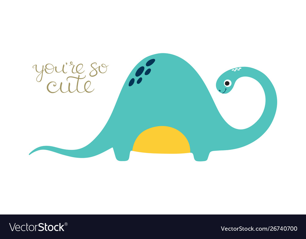 Doodle cute dinosaur Royalty Free Vector Image