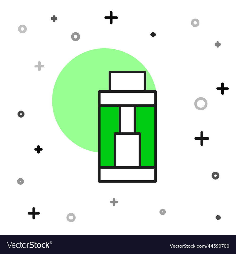 Filled outline vape mod device icon isolated Vector Image