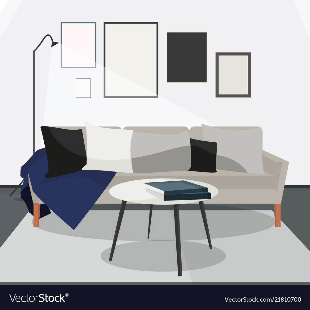 Living room design Royalty Free Vector Image - VectorStock