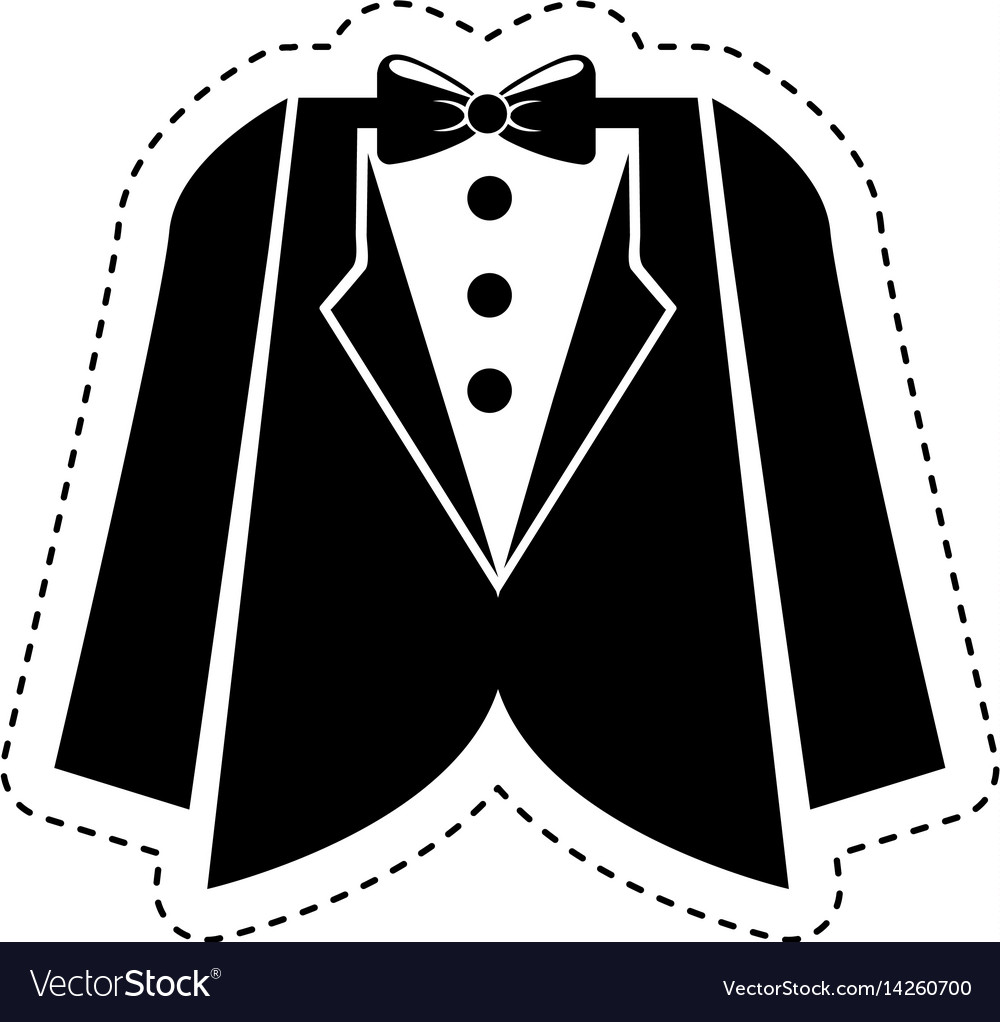Wedding male suit icon