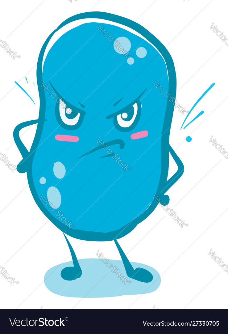 Angry soap on white background Royalty Free Vector Image