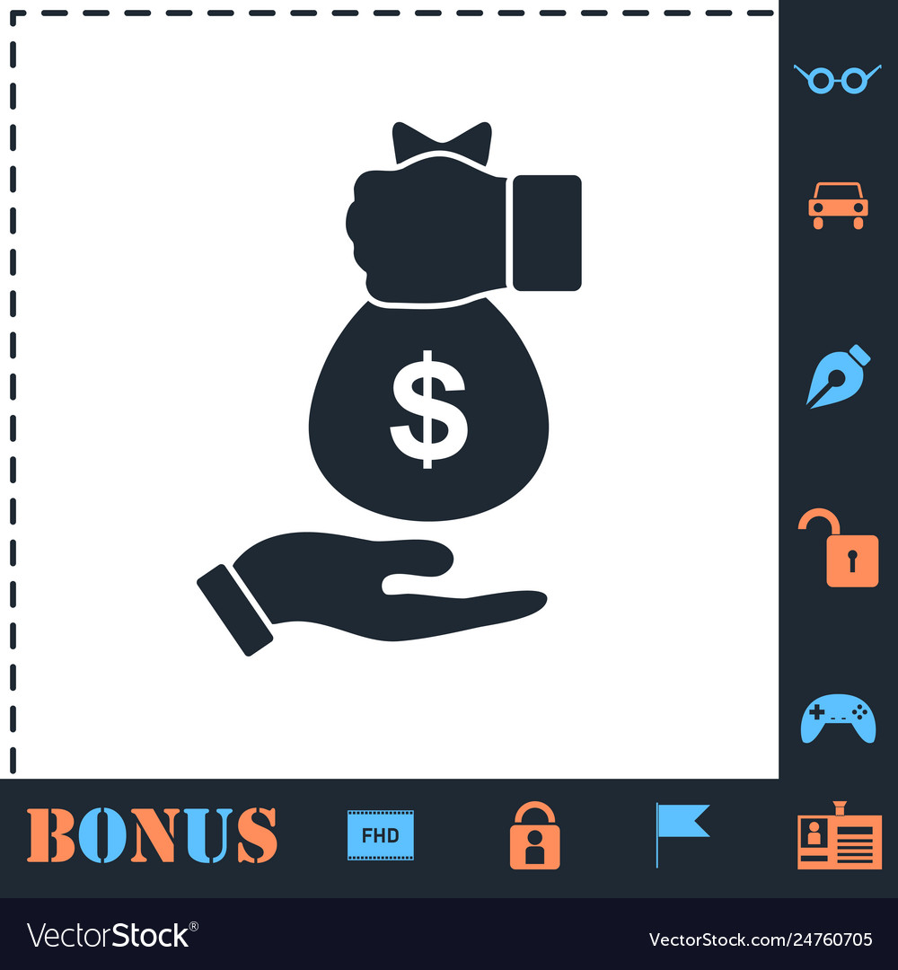 Bribe icon flat Royalty Free Vector Image - VectorStock