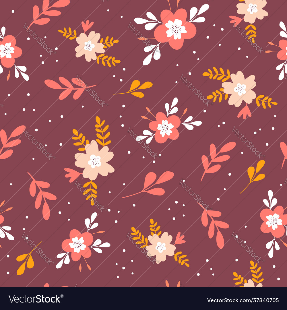 Elegant floral pattern abstract flowers Royalty Free Vector