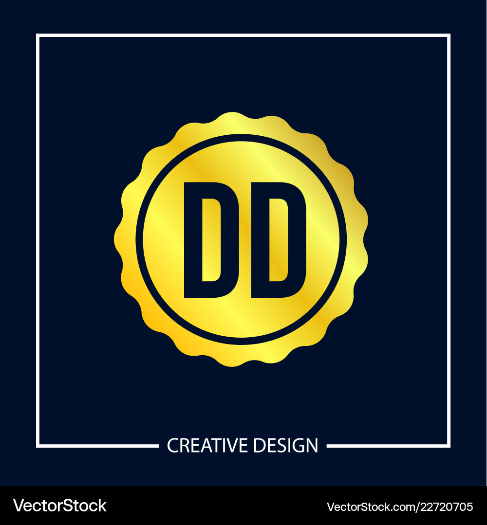 Initial letter dd logo template design Royalty Free Vector