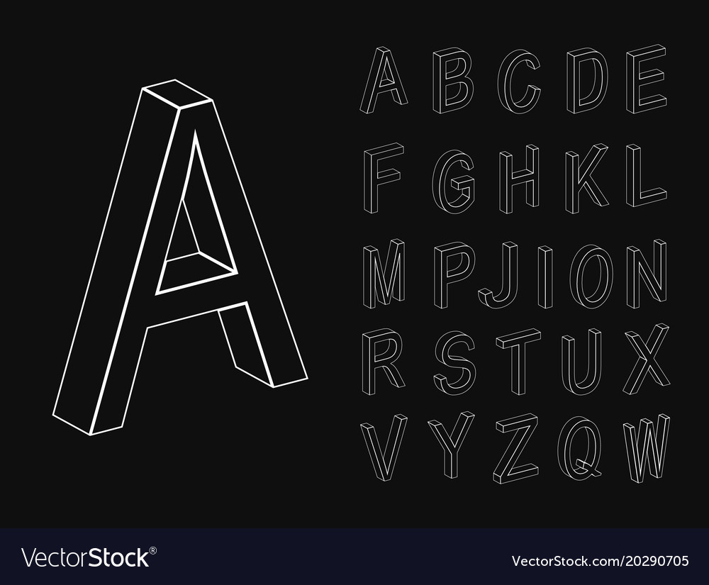 Isometric Letters A Z