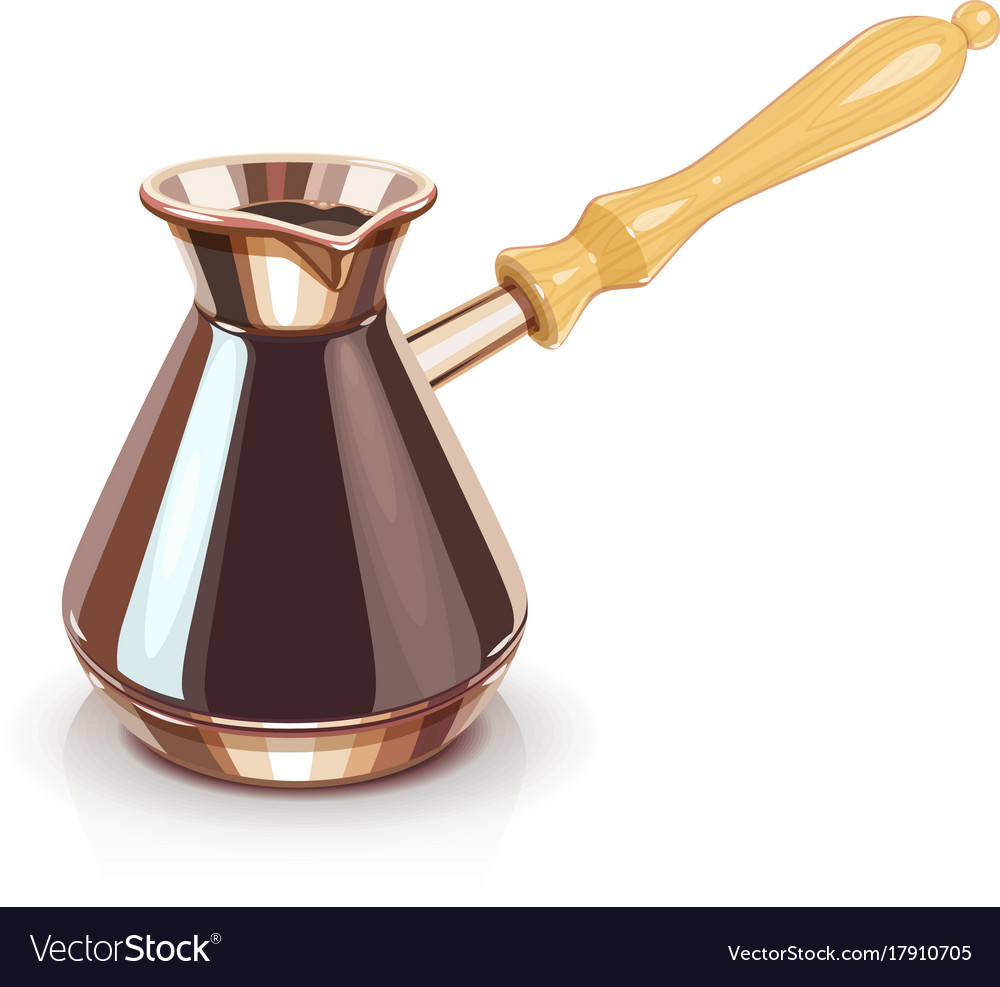 Turkish coffee pot Royalty Free Vector Image - VectorStock