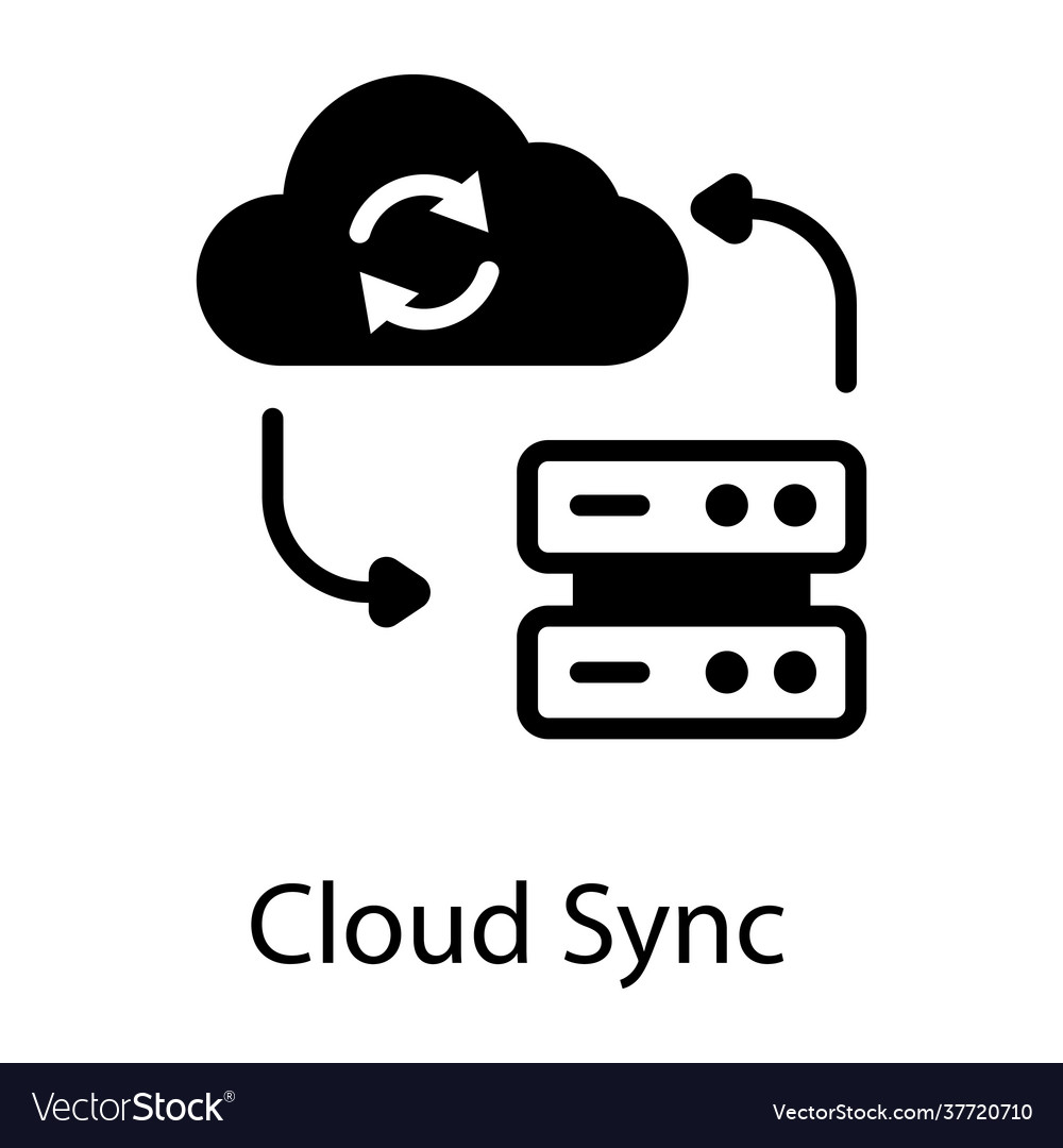 Cloud syncing Royalty Free Vector Image VectorStock