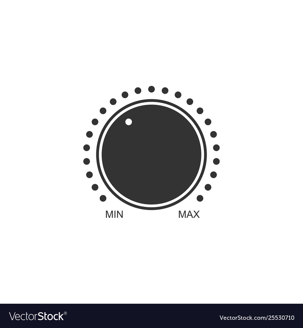 Dial knob level technology settings icon isolated Vector Image