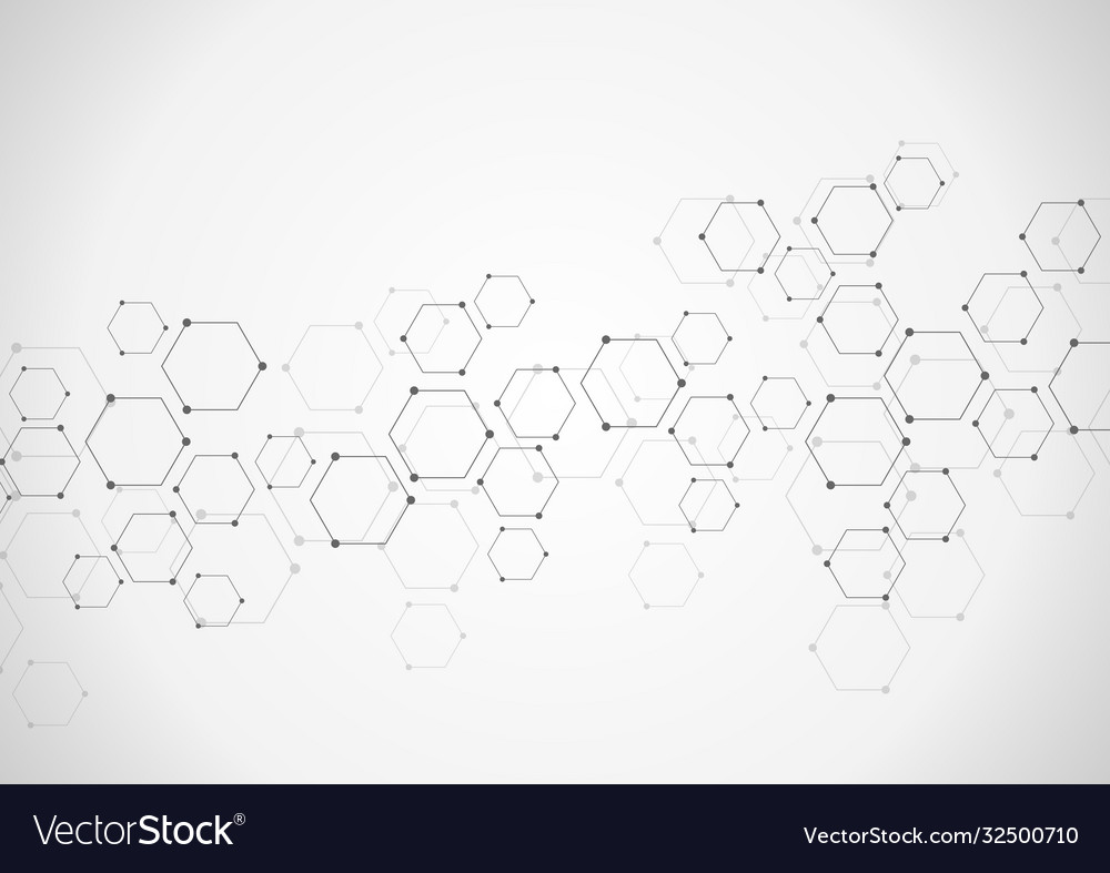 Hexagonal background digital geometric Royalty Free Vector