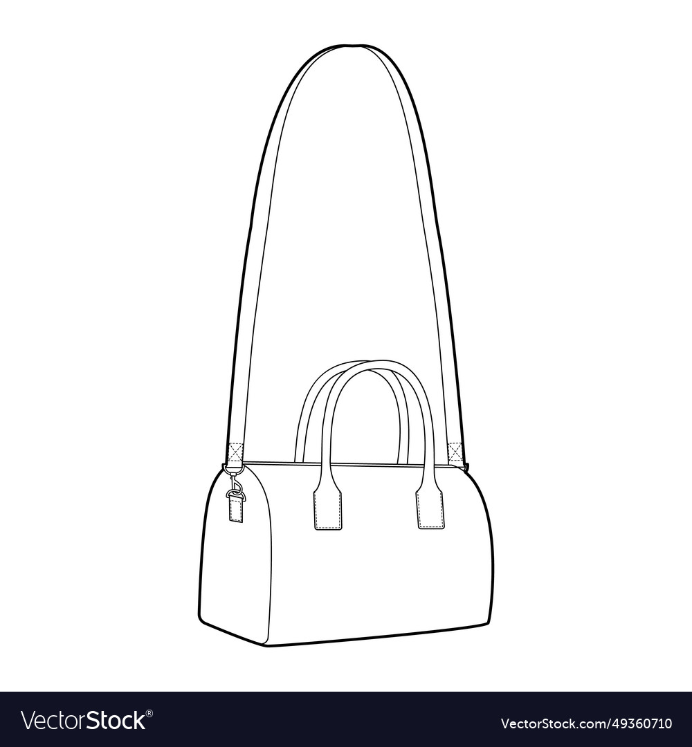 Mini bowling cross-body tote silhouette bag Vector Image