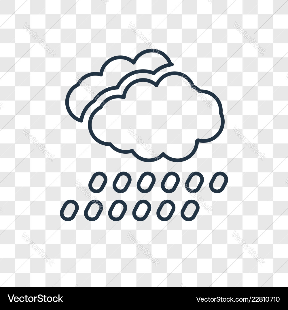 Rain cloud concept linear icon isolated Royalty Free Vector