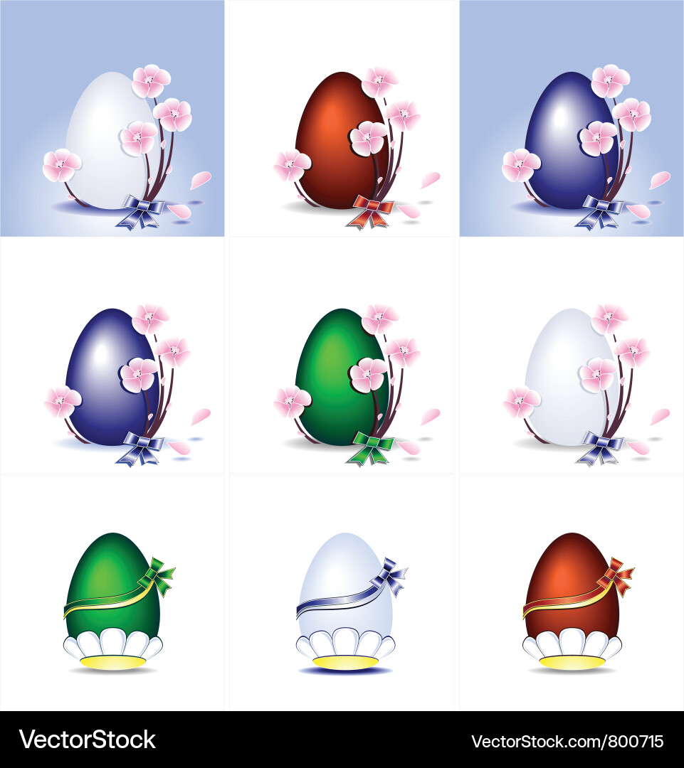 Easter eggs Royalty Free Vector Image - VectorStock