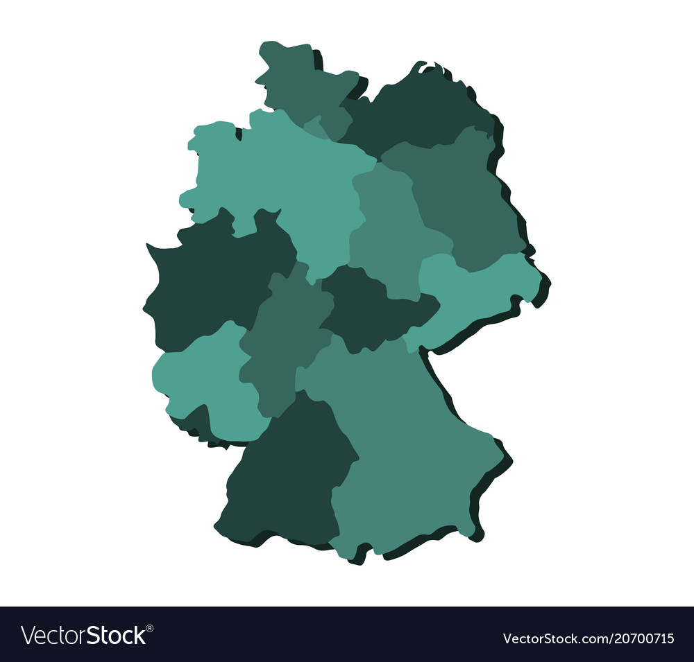 map germany with regions vector image