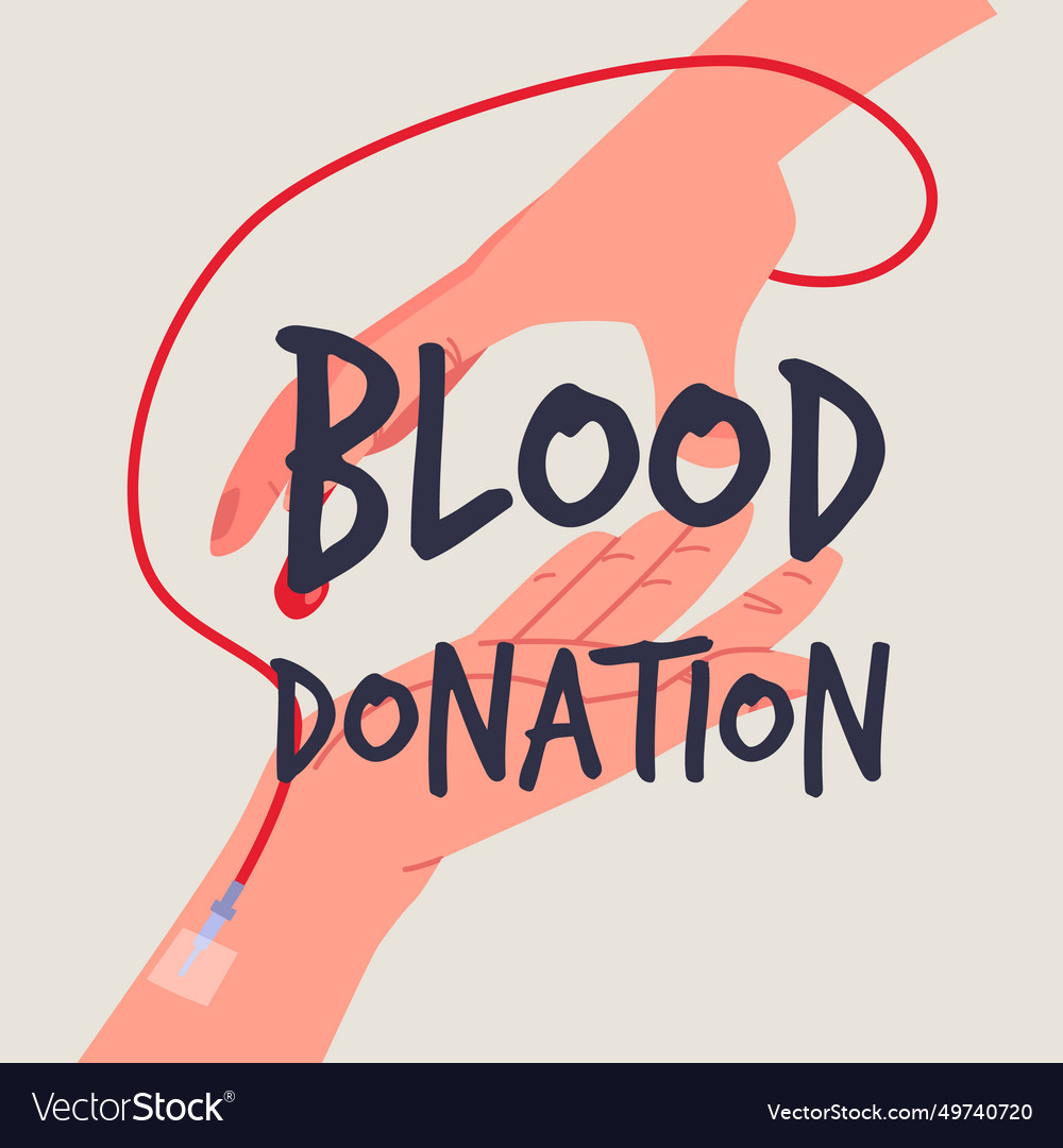 Blood donation Royalty Free Vector Image - VectorStock