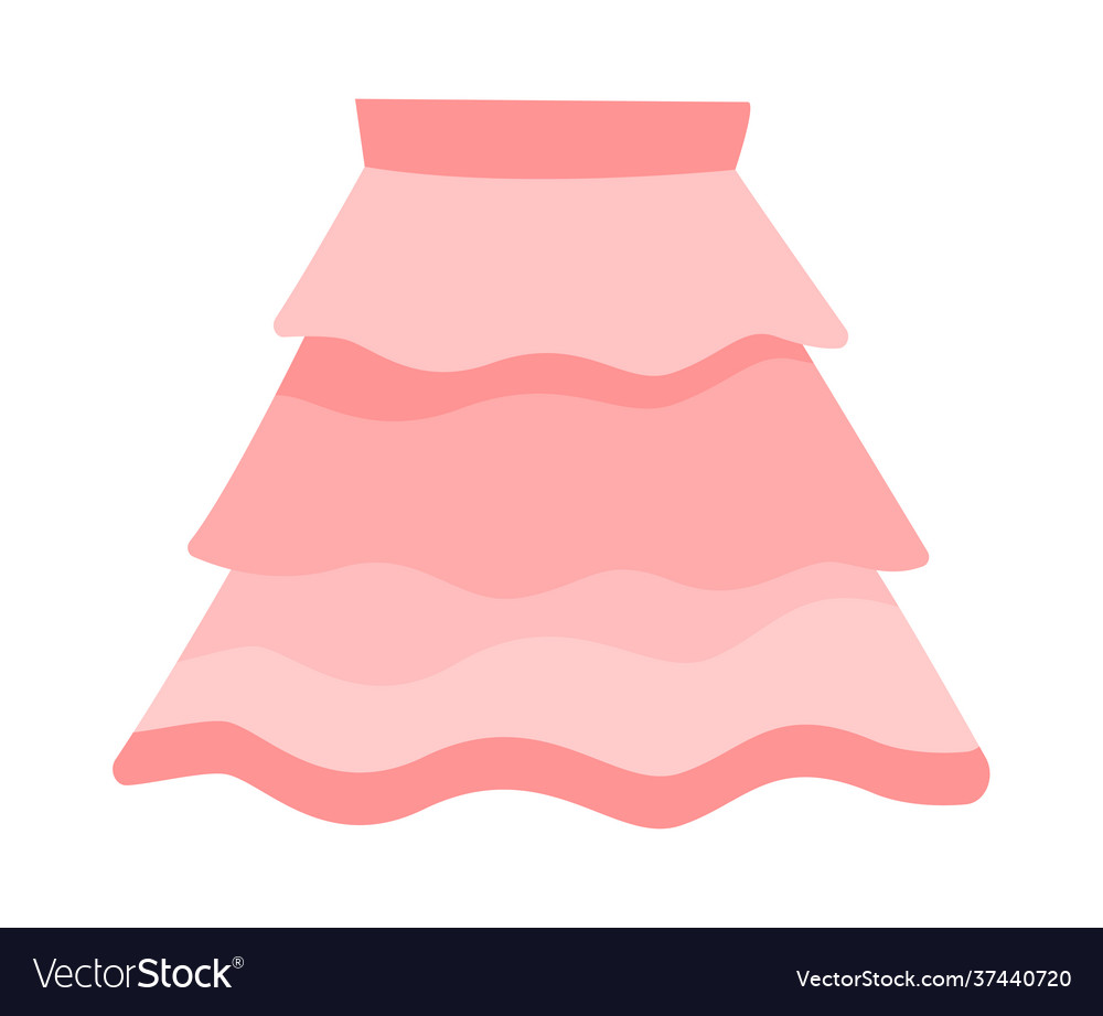 Cute vibrant elegant pink skirt Royalty Free Vector Image