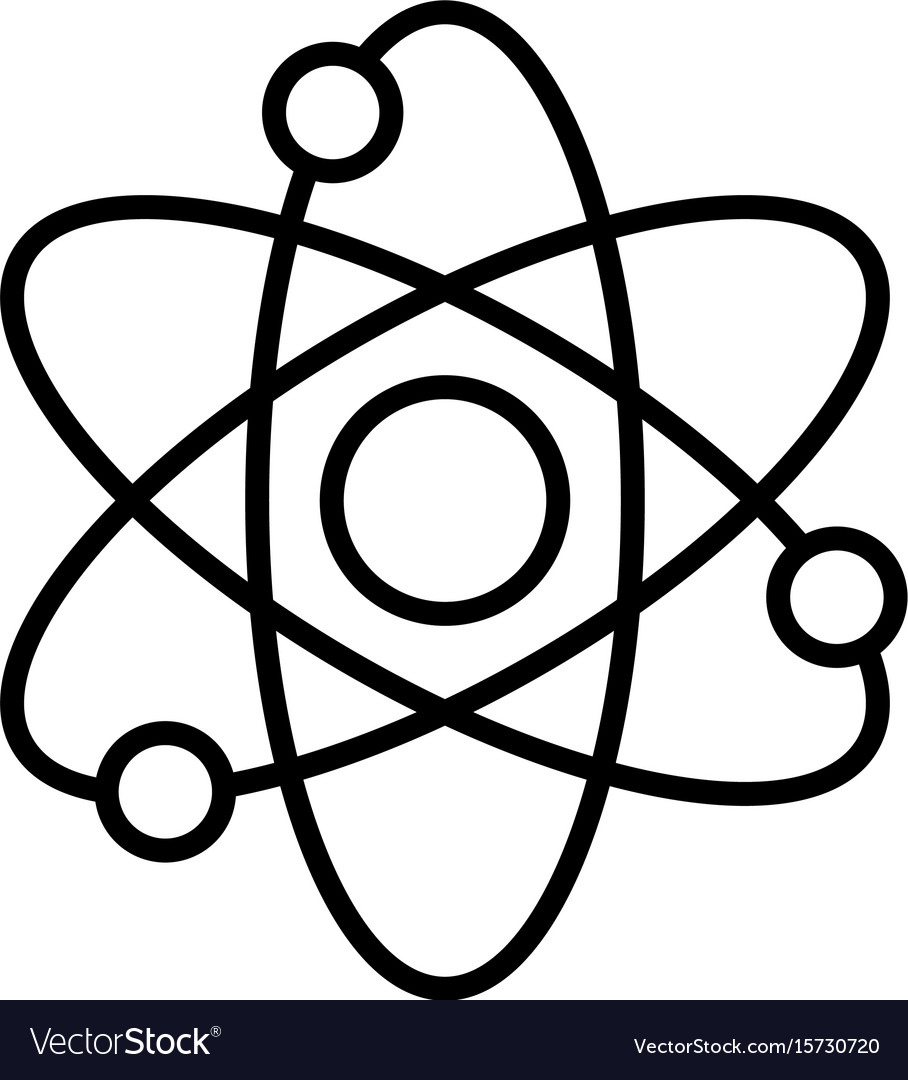 Dynamic atom molecule science symbol icon