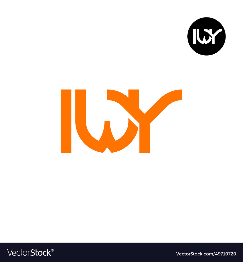 Letter iwy monogram logo design Royalty Free Vector Image