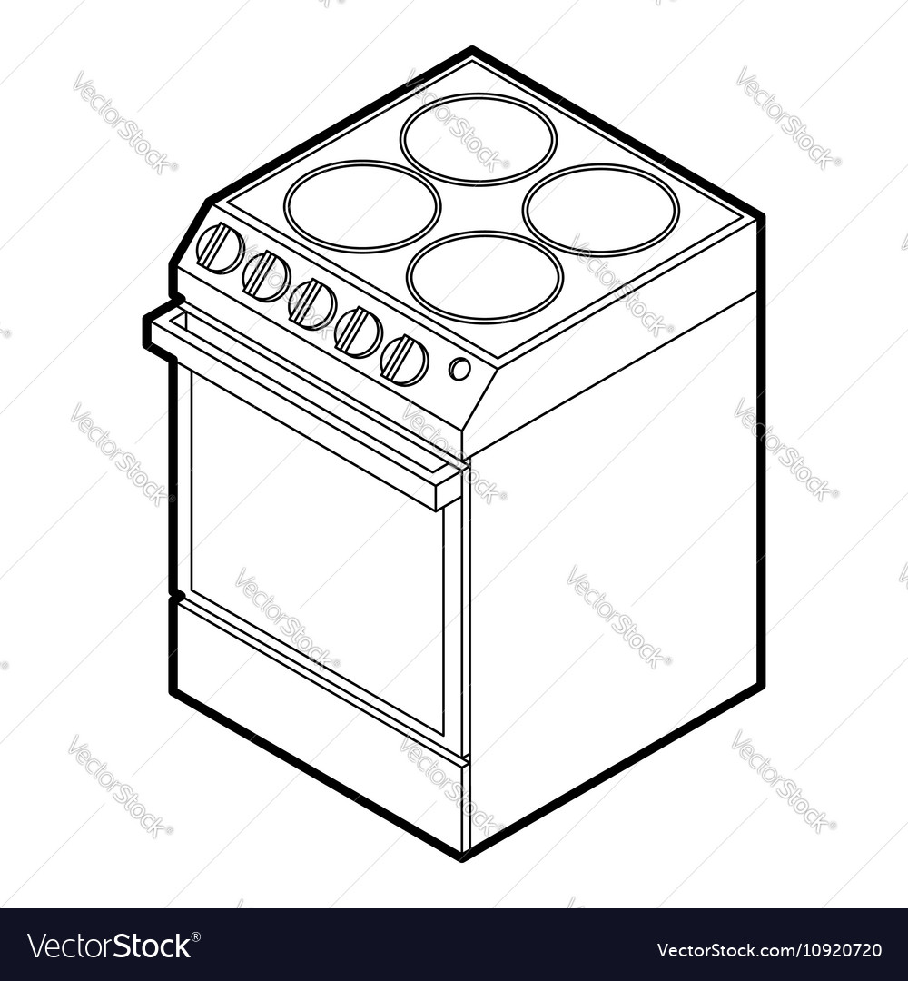 Modern Kitchen Appliance Icon Electric Oven Stove Icon Isolated Stock  Vector by ©stockgiu 652181740