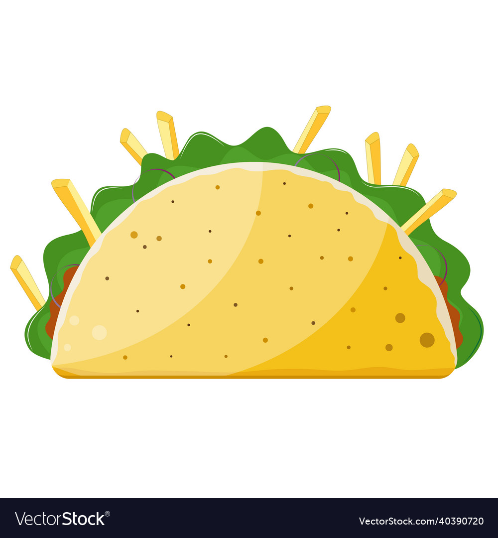 traditional-mexican-fast-food-taco-royalty-free-vector-image