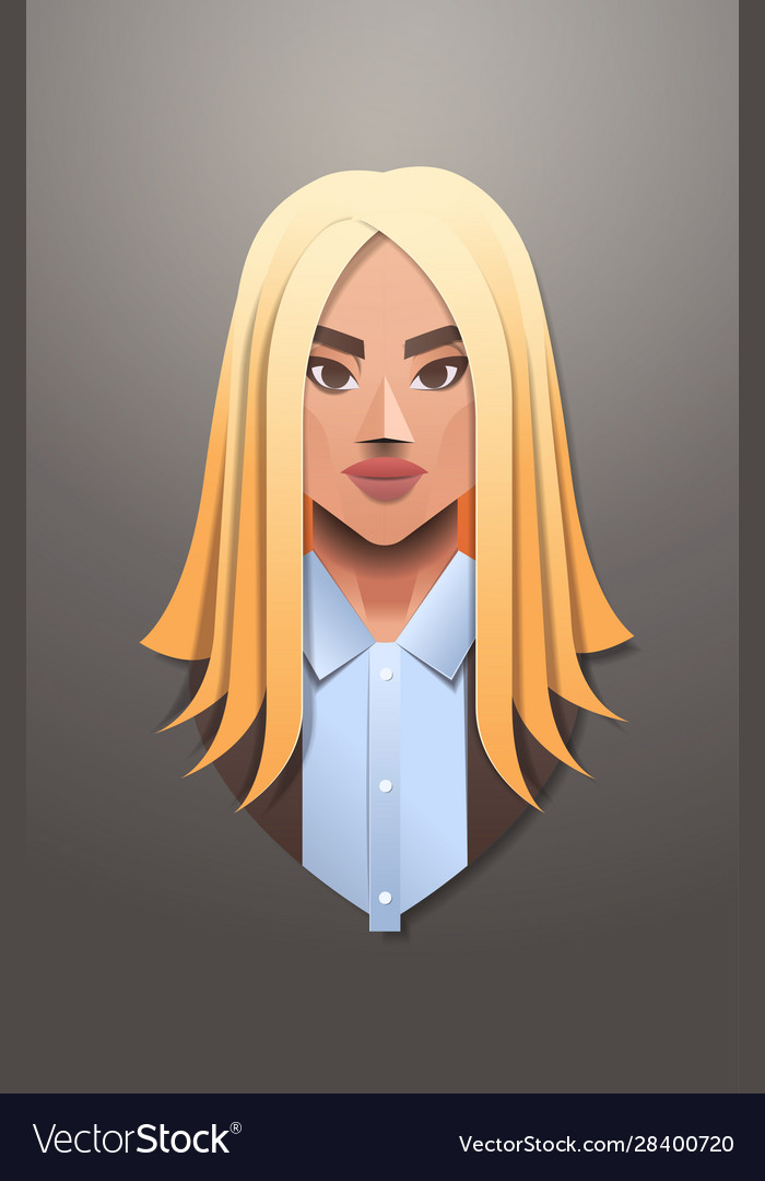 Young businesswoman face avatar smiling business Vector Image