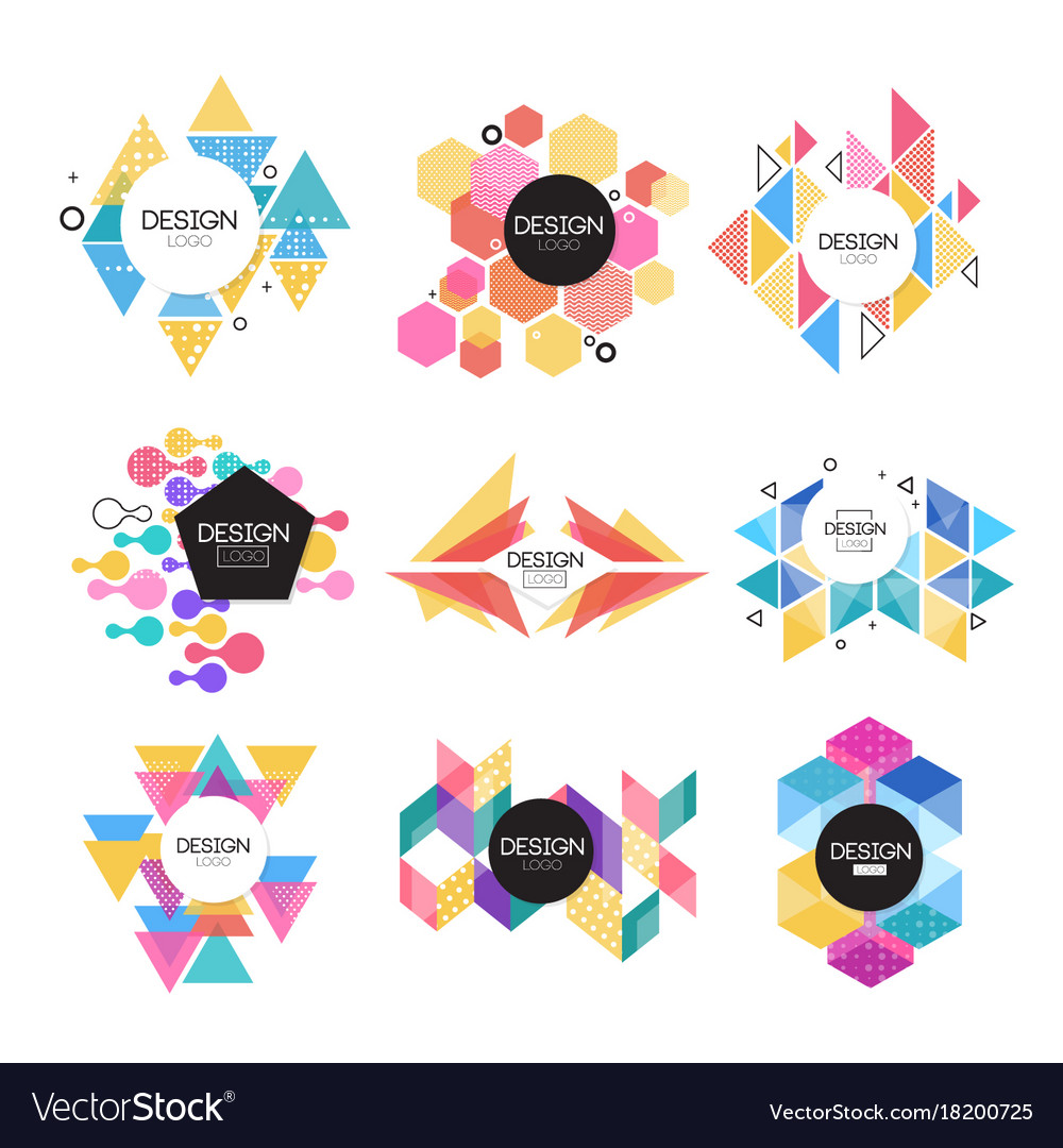 geometric shapes logo design