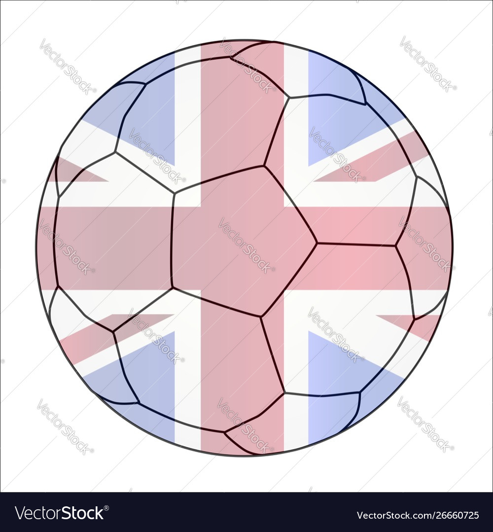 Union jack soccer football Royalty Free Vector Image