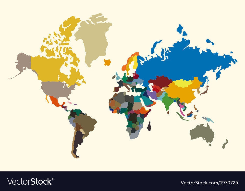 World Map Royalty Free Vector Image Vectorstock