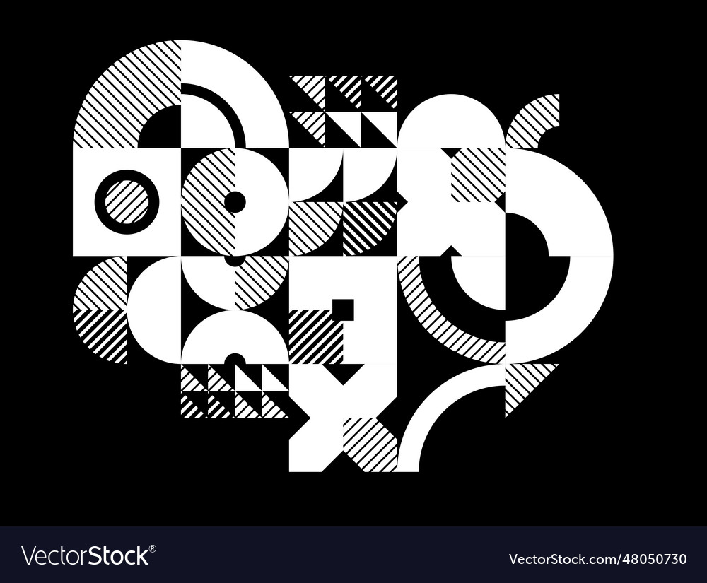 Abstract geometric black and white background Vector Image