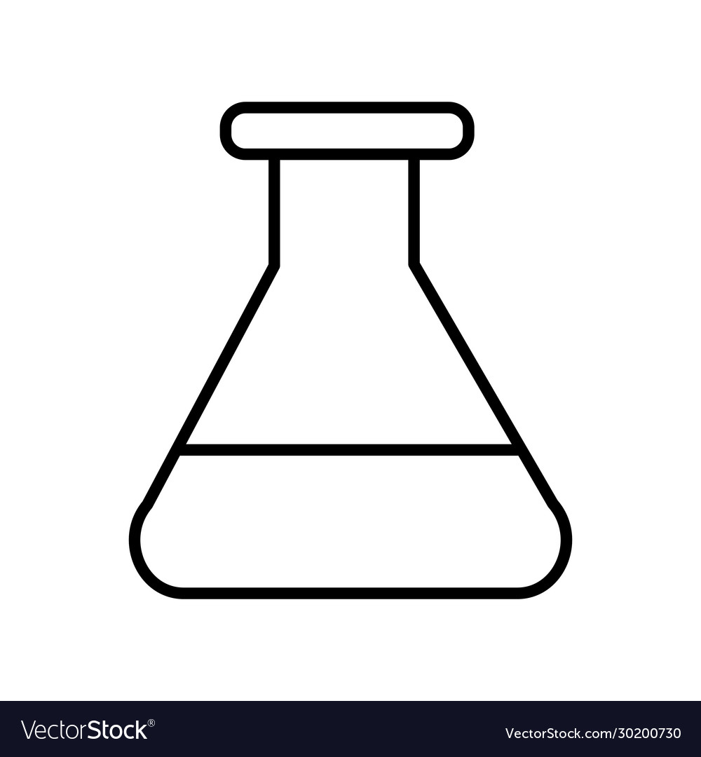 Isolated chemistry flask line style icon Vector Image