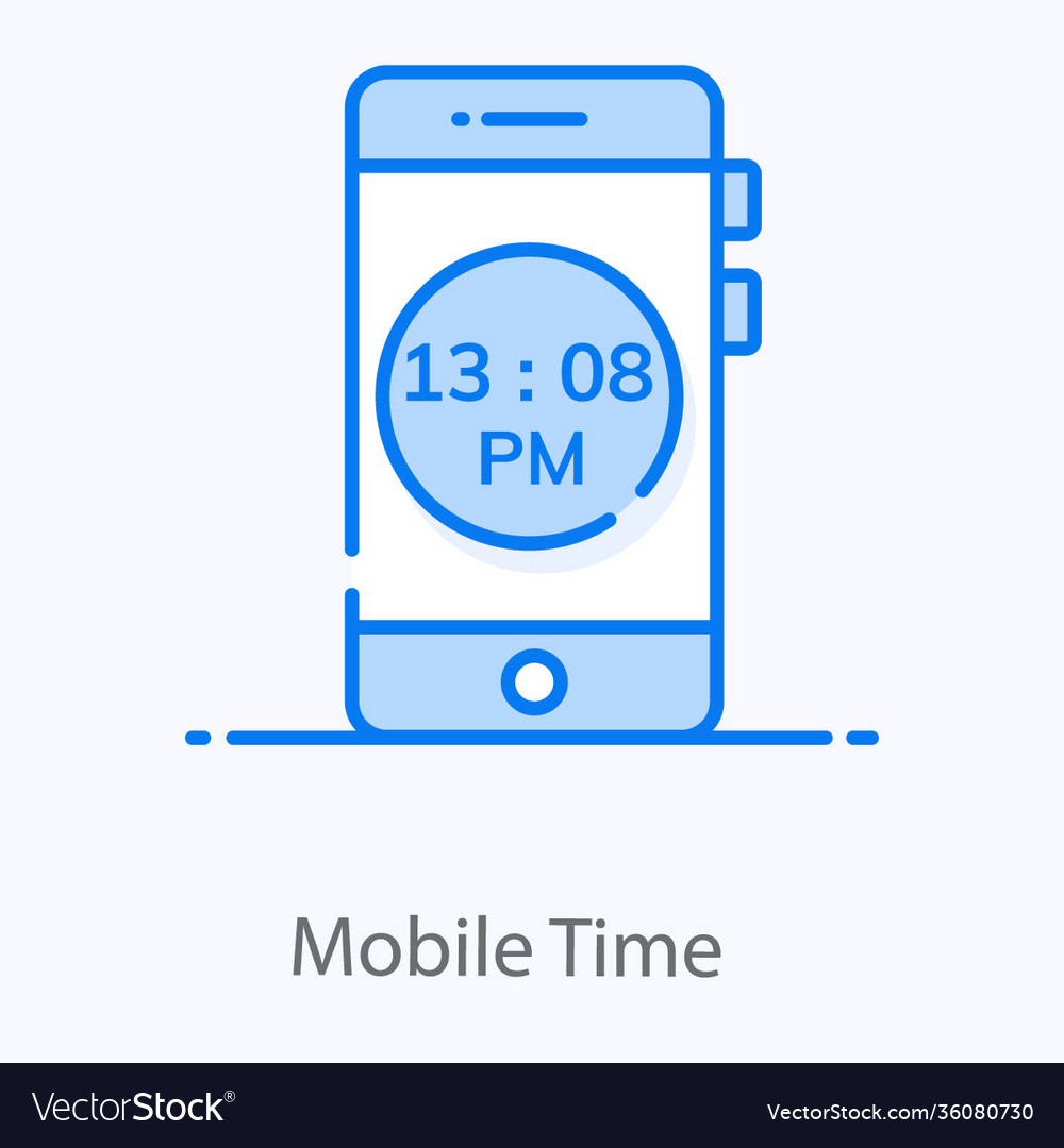 Mobile time Royalty Free Vector Image VectorStock