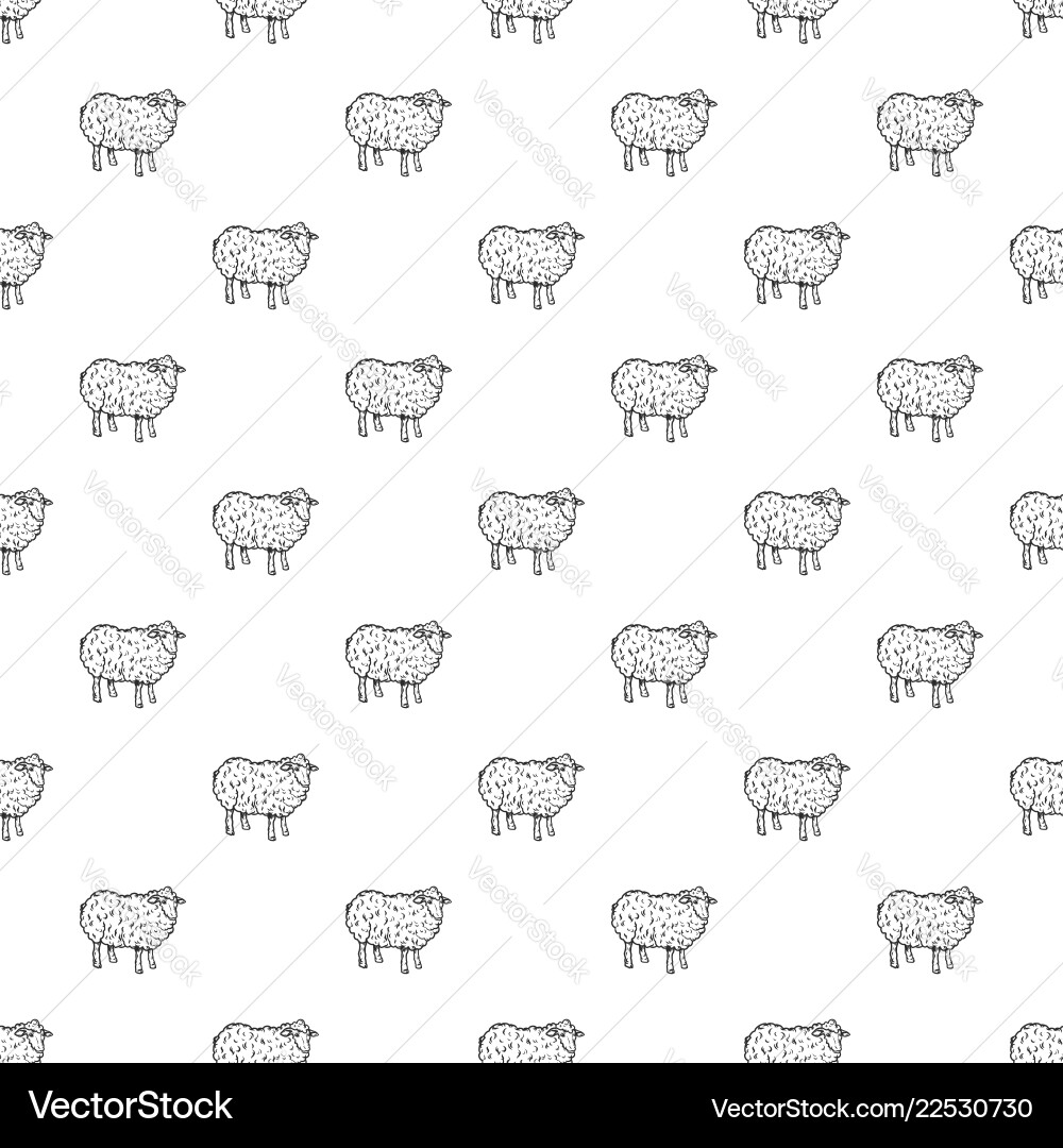 Sheep Pattern Design Sheep pattern seamless Royalty Free Vector Image