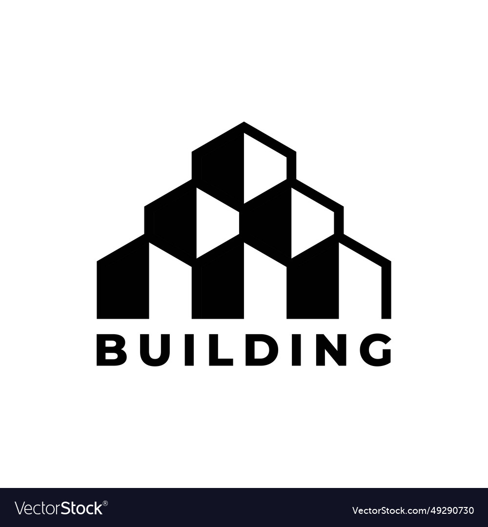 Simple building logo Royalty Free Vector Image