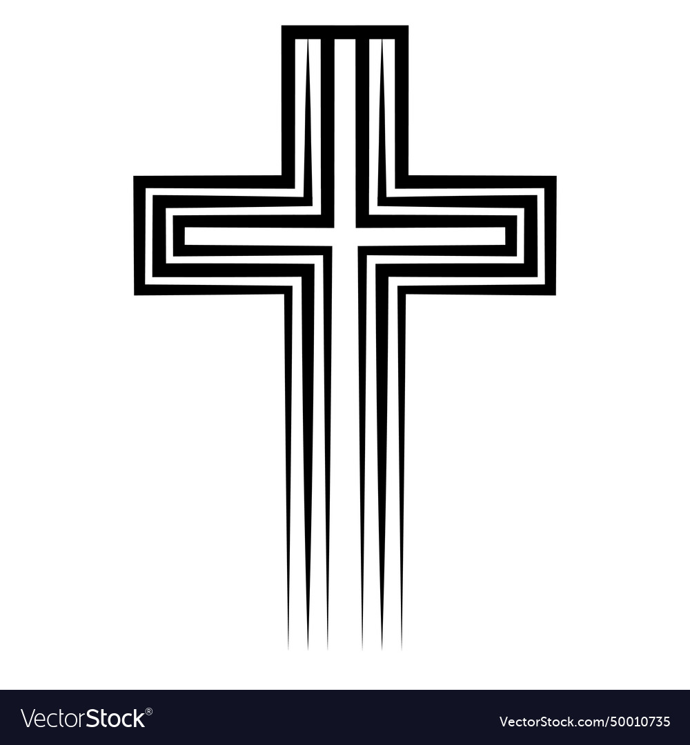 Christian cross symbol crucifixion jesus Vector Image