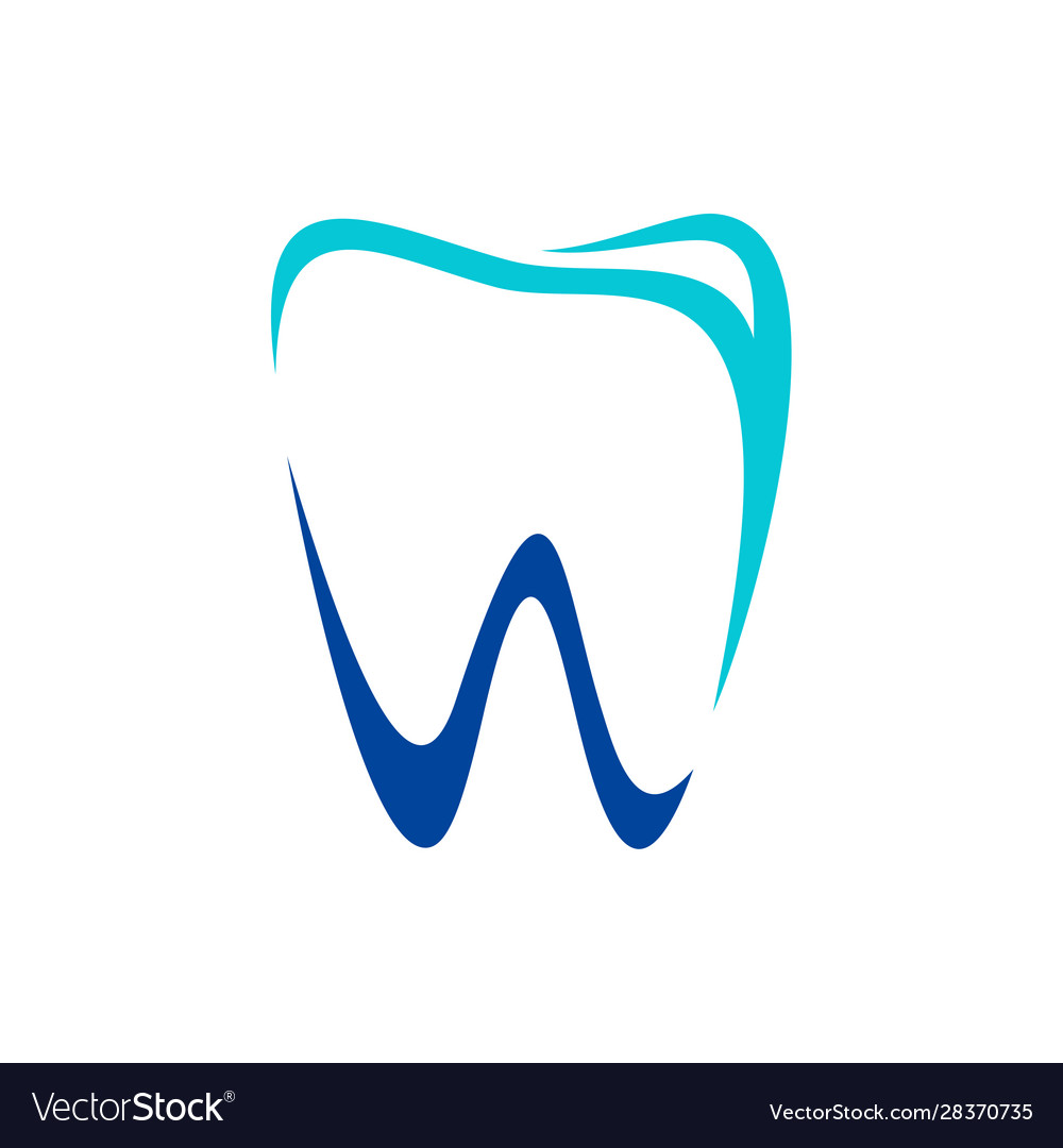 Dental logo design template creative dentist logo Vector Image