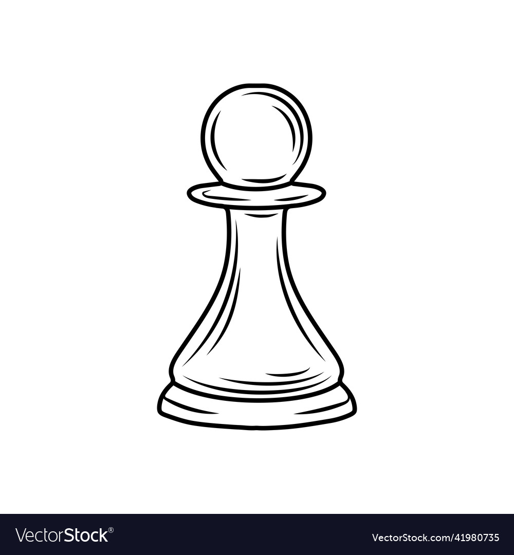 Hand-drawn chess king and queen illustration