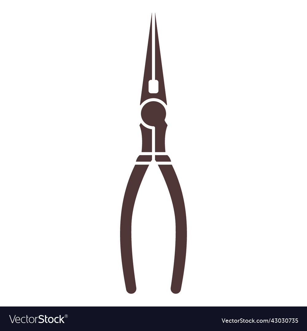 Pliers tweezers cut out Royalty Free Vector Image